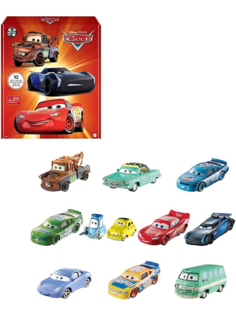Die-Cast Mini Racers Set of 10 - Disney Pixar Cars Collectible Toys